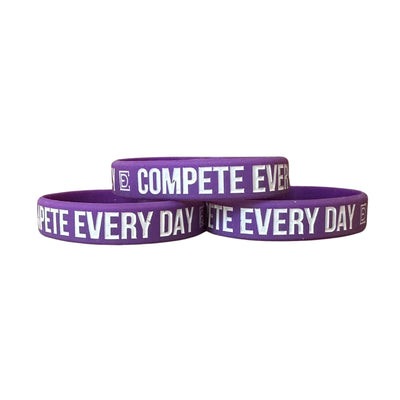 COMPETE EVERY DAY (Youth Wristband) - Purple