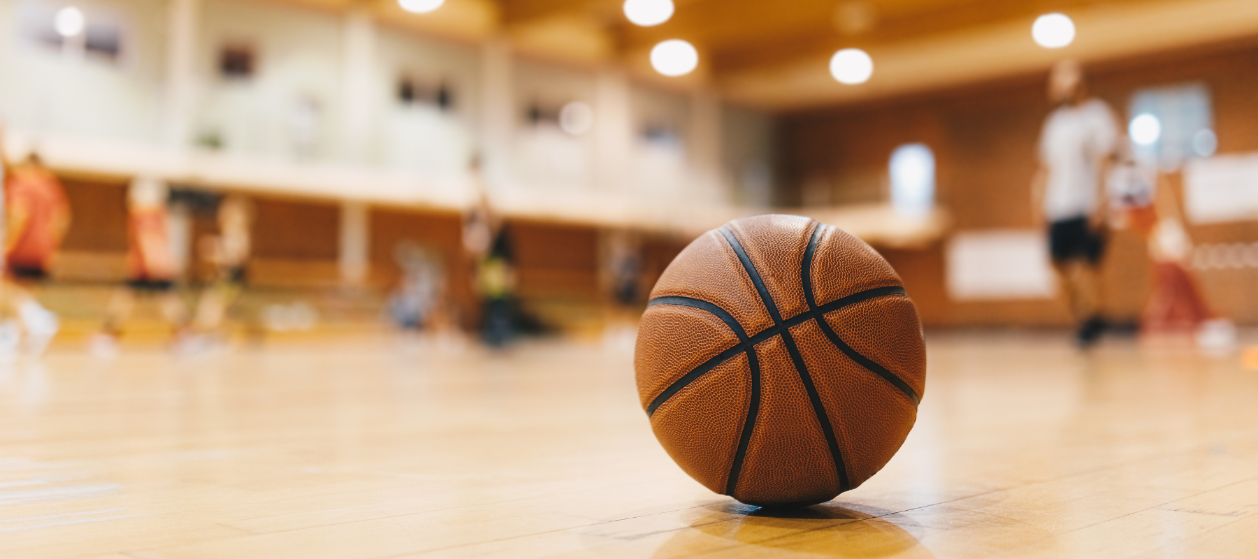 basketball on court