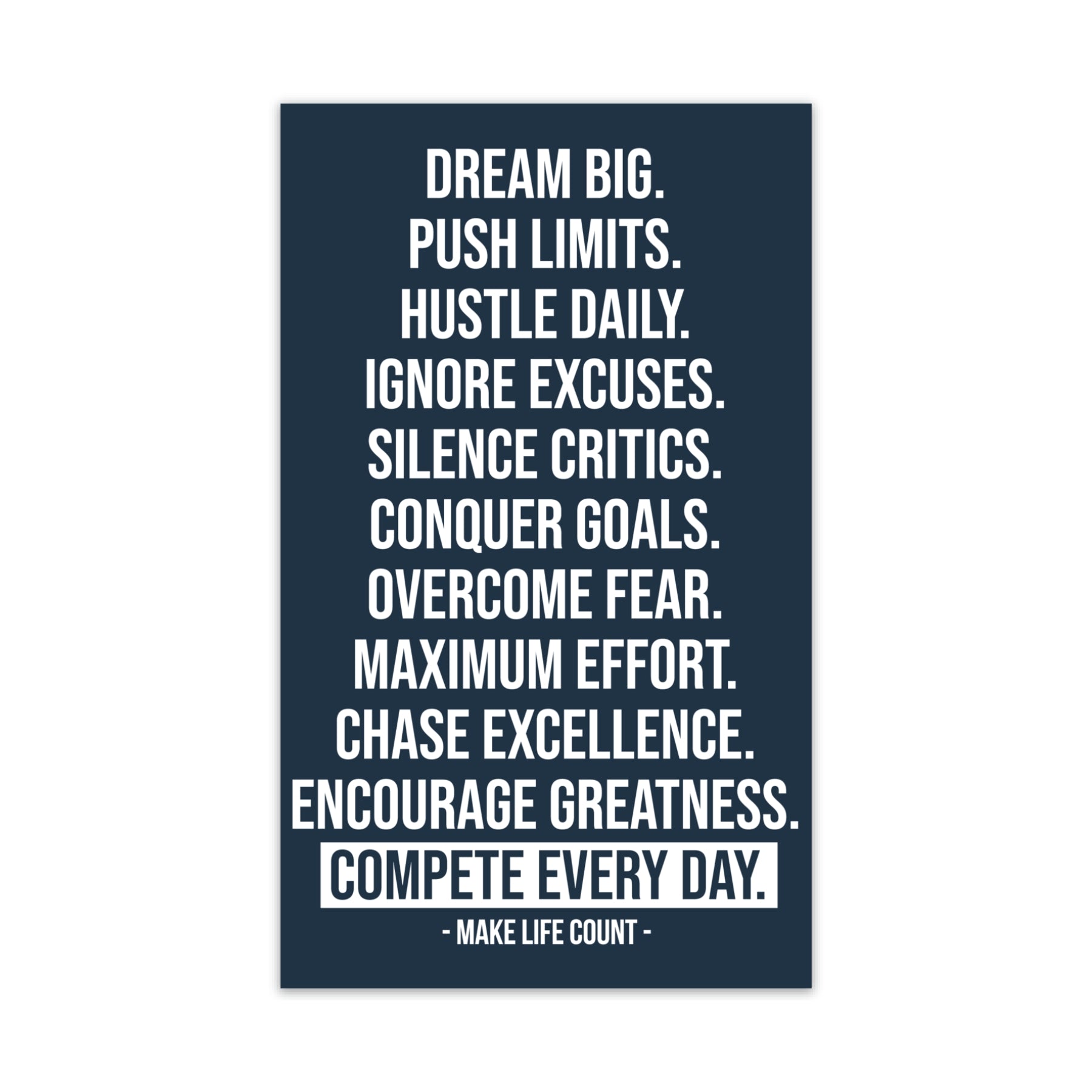 Make Life Count Sticker