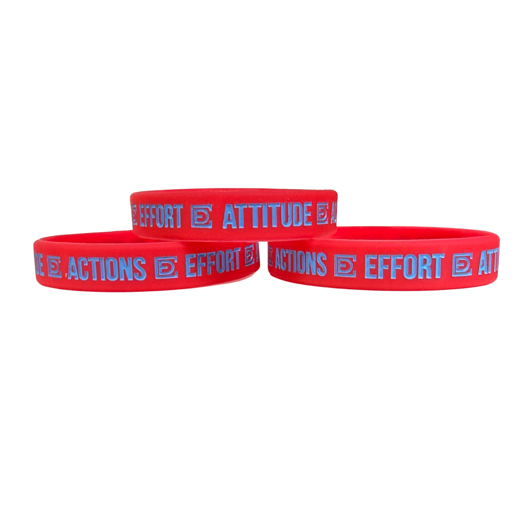 Attitude Actions Effort Red Wristband