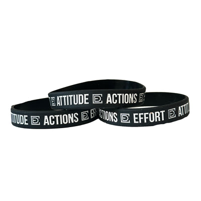 Attitude. Effort. Actions. (Wristband) - Black