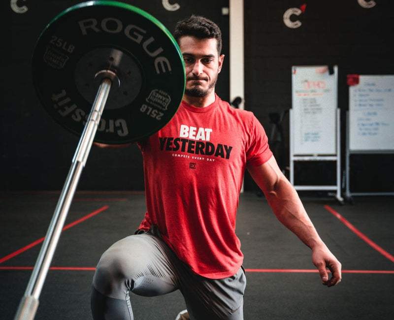 BEAT YESTERDAY Men's Red Shirt