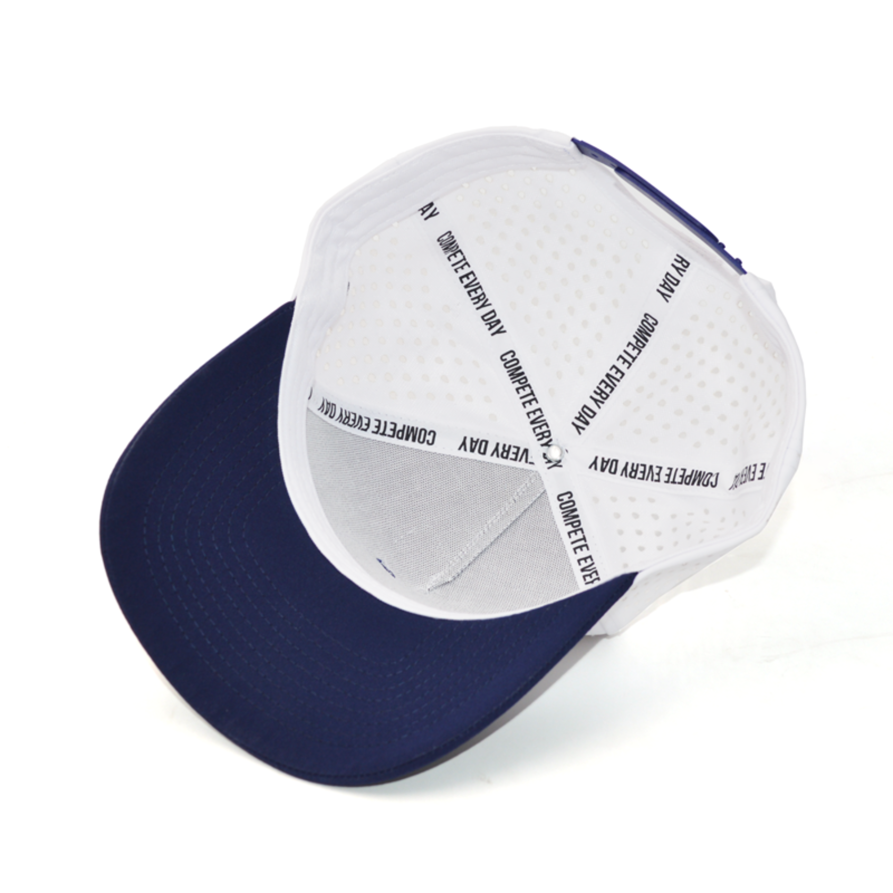 Be the Lion White-Navy Compete Every Day Hat interior