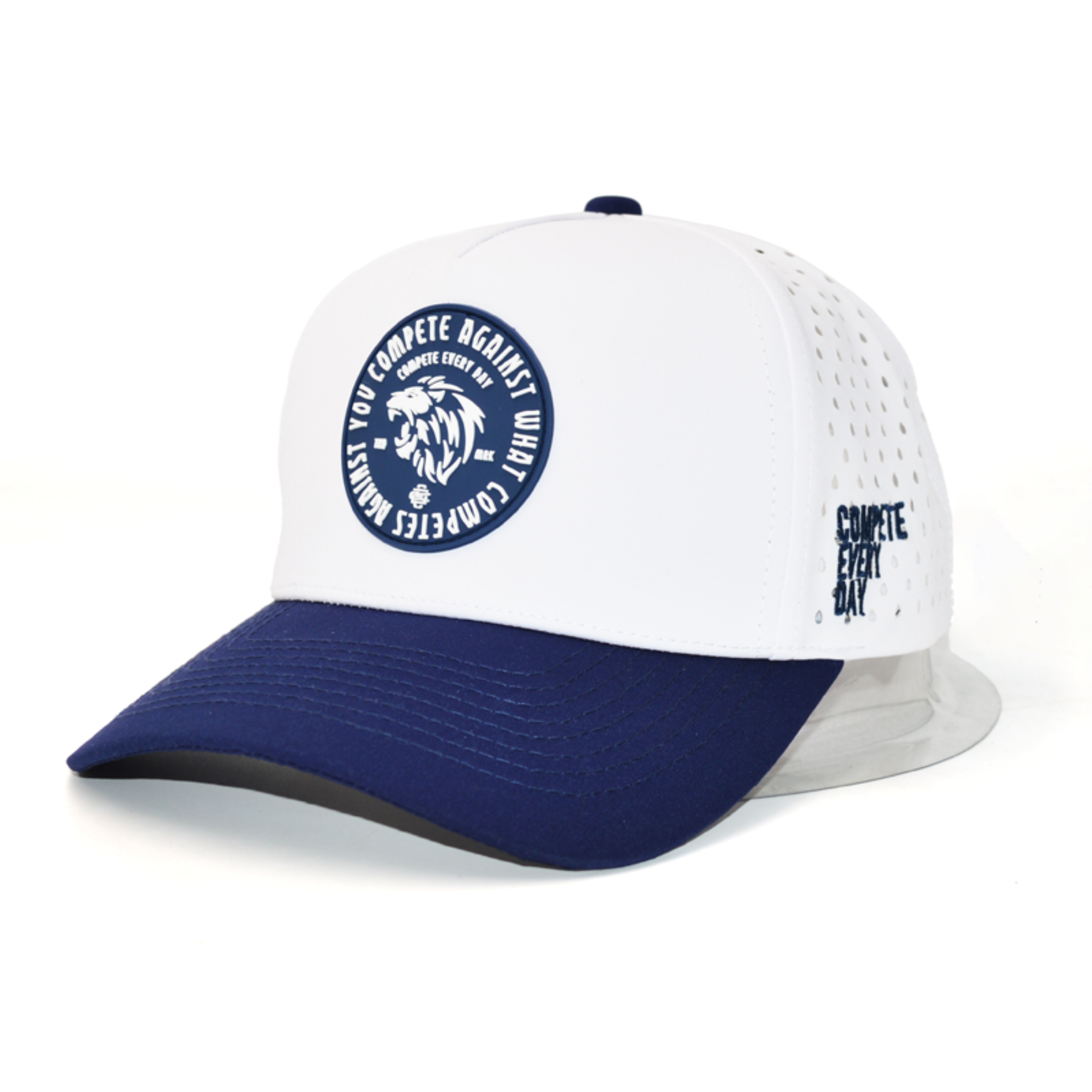 Be the Lion White-Navy Compete Every Day Hat