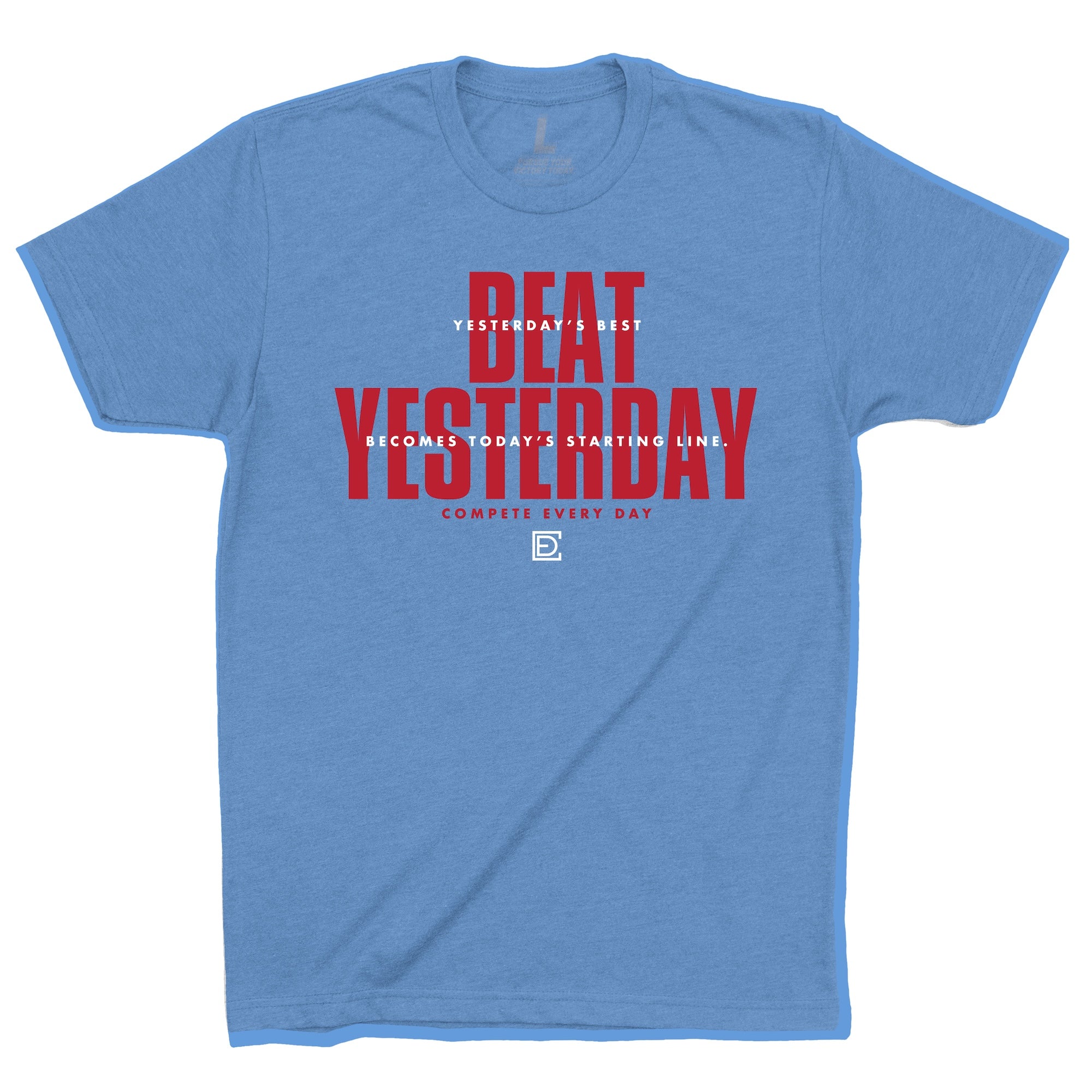 Beat Yesterday 2026 Heather Blue Competitor Shirt