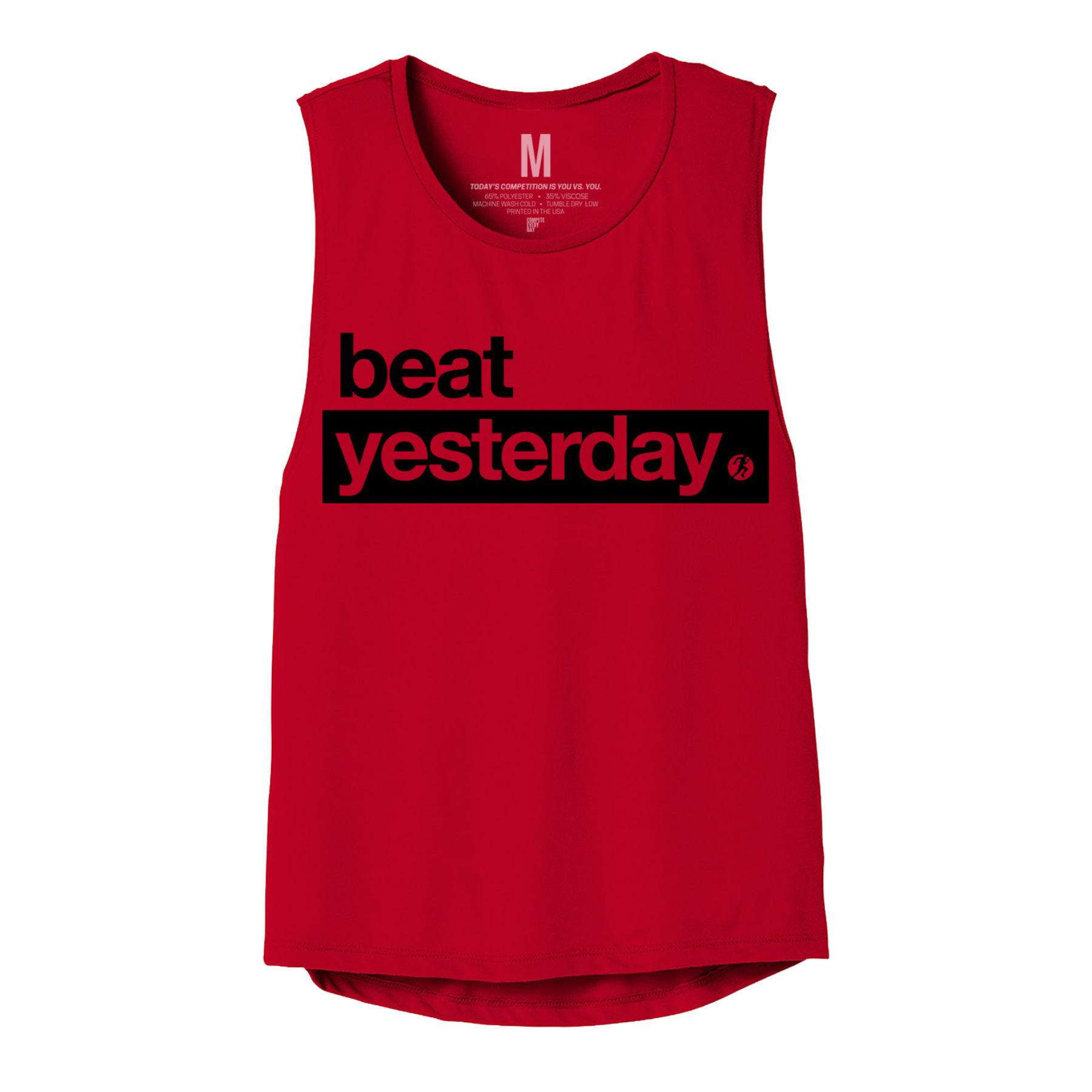 Beat Yesterday Womens Red Tanktop