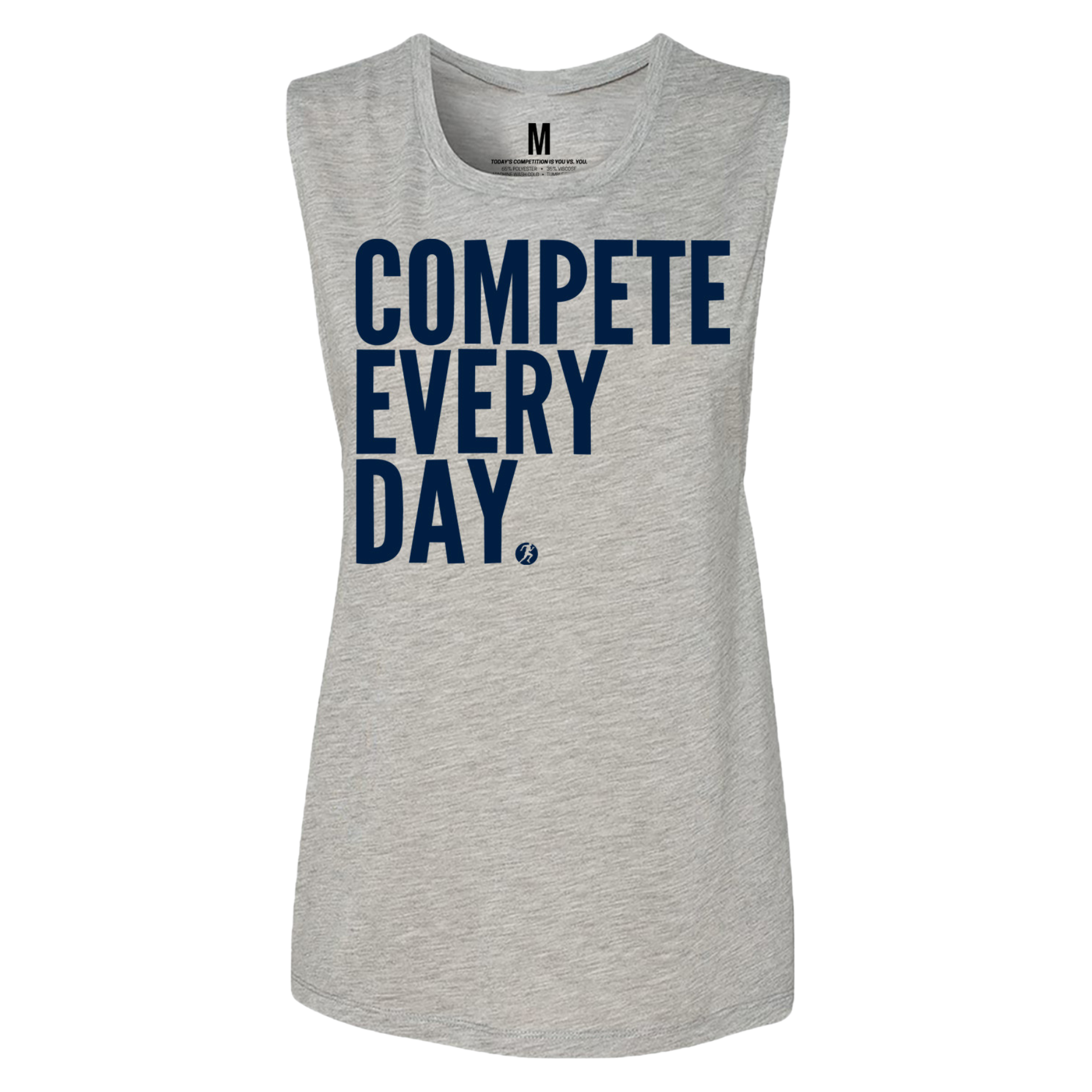 Compete Every Day grey women's muscle tanktop