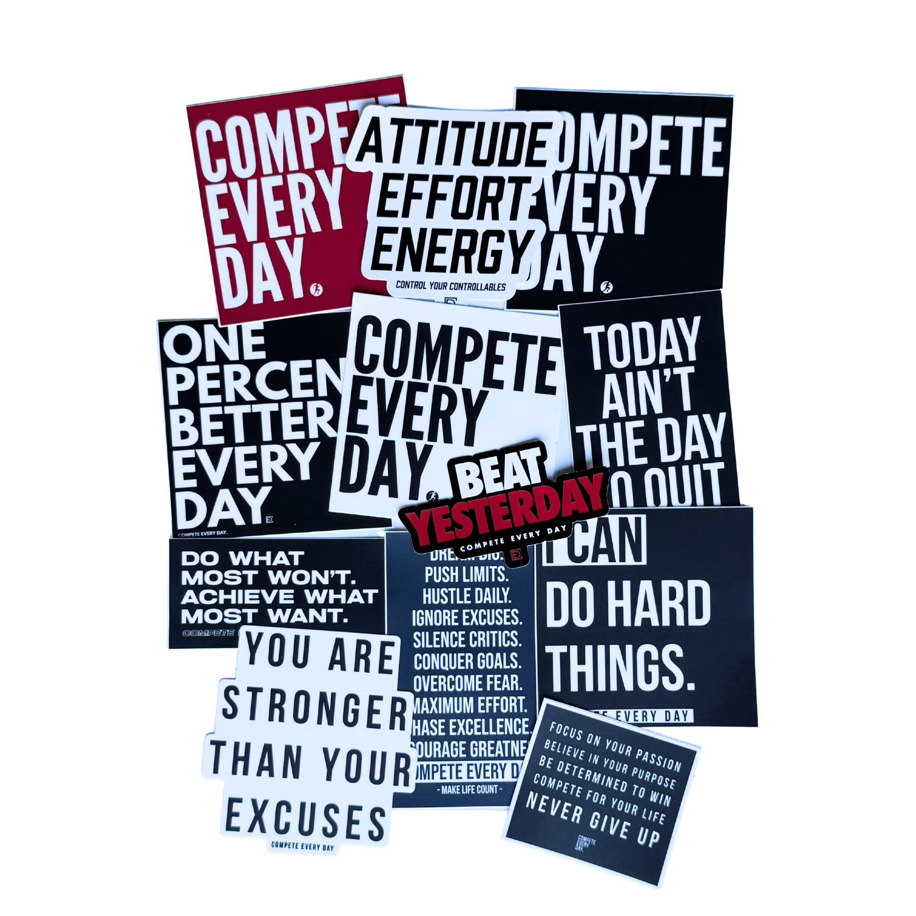 Compete Every Day sticker bundle