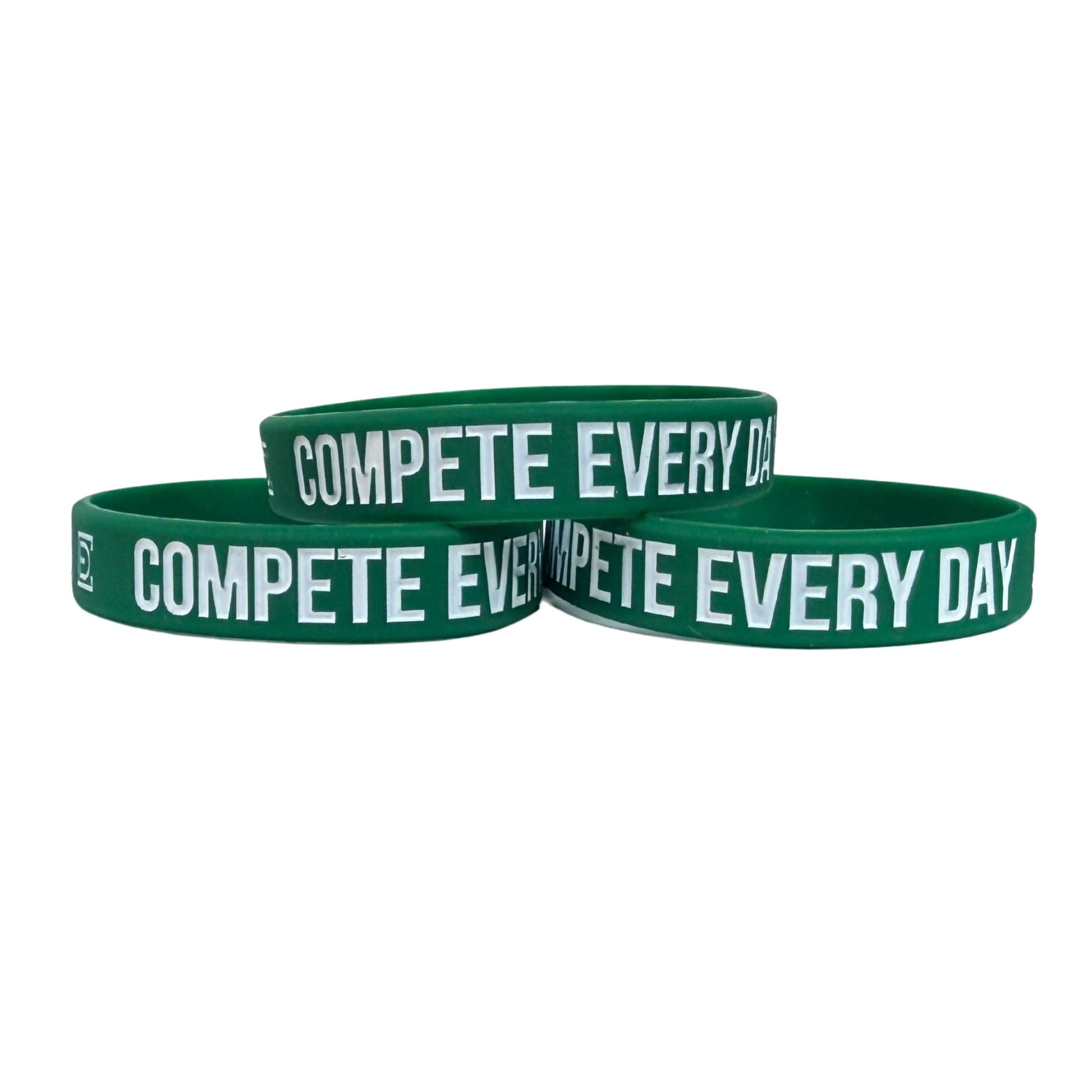 Compete Every Day Green Wristband