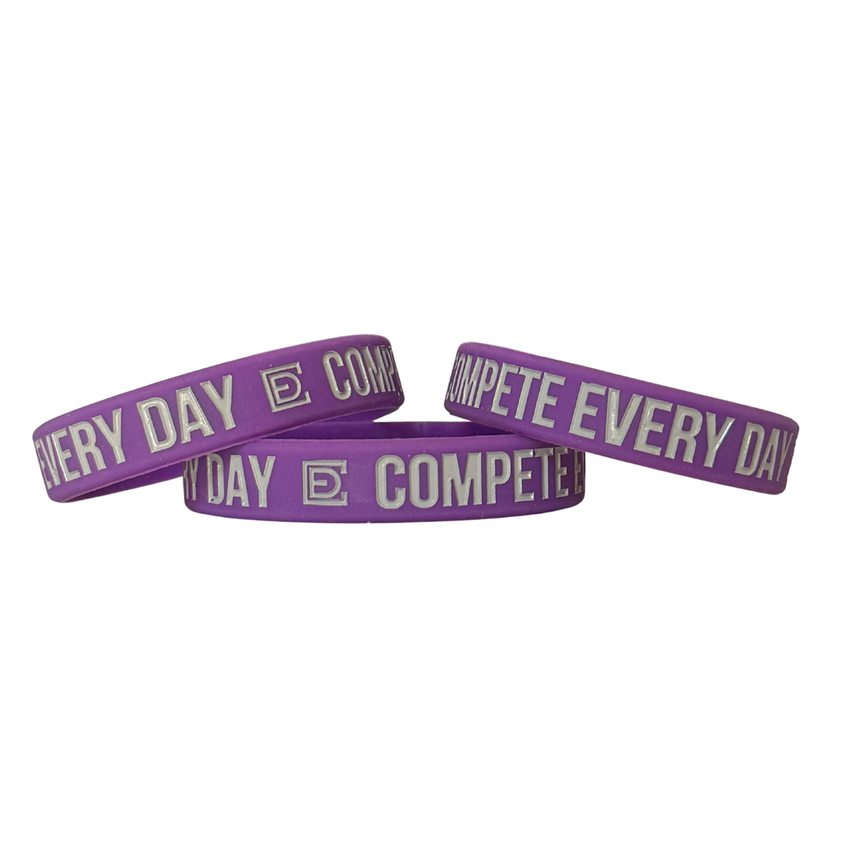 Compete Every Day purple youth wristband