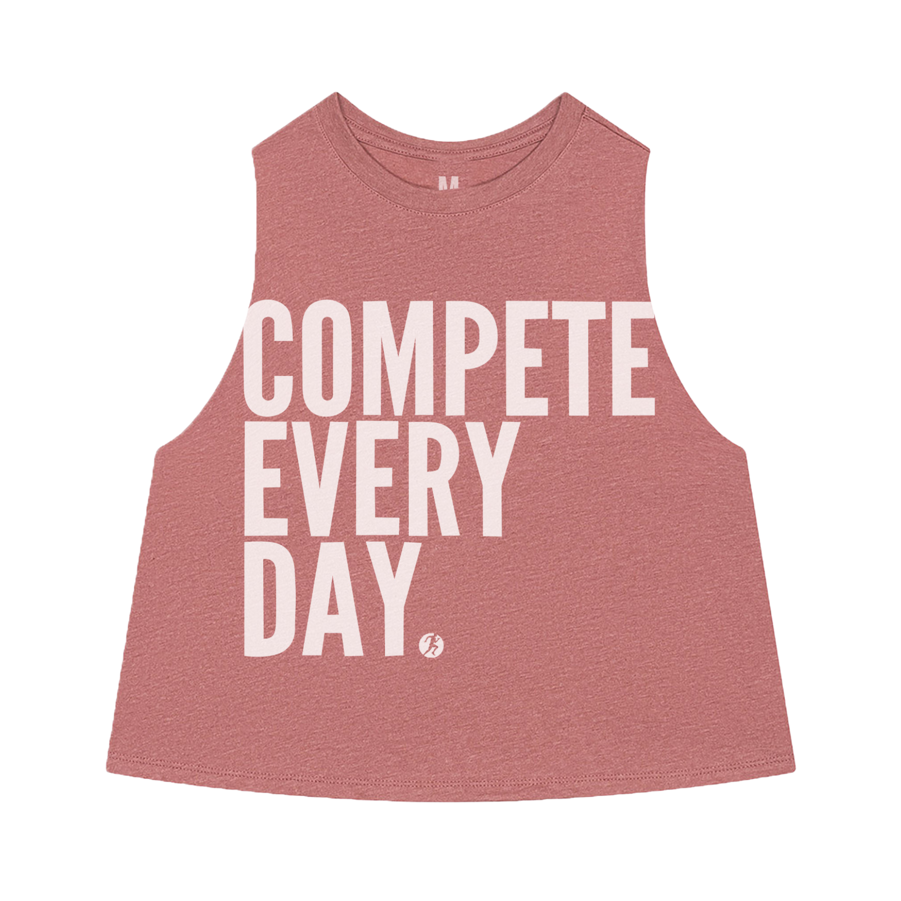 Compete Every Day women's mauve crop tanktop