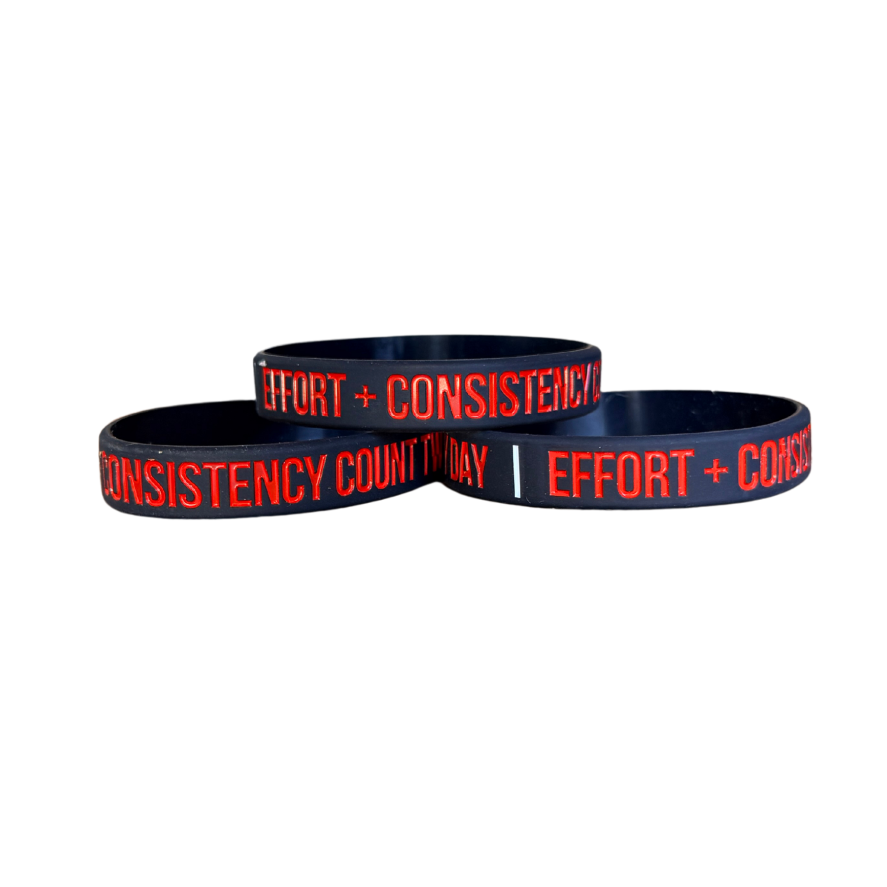 Effort Counts Twice Black Adult Wristband
