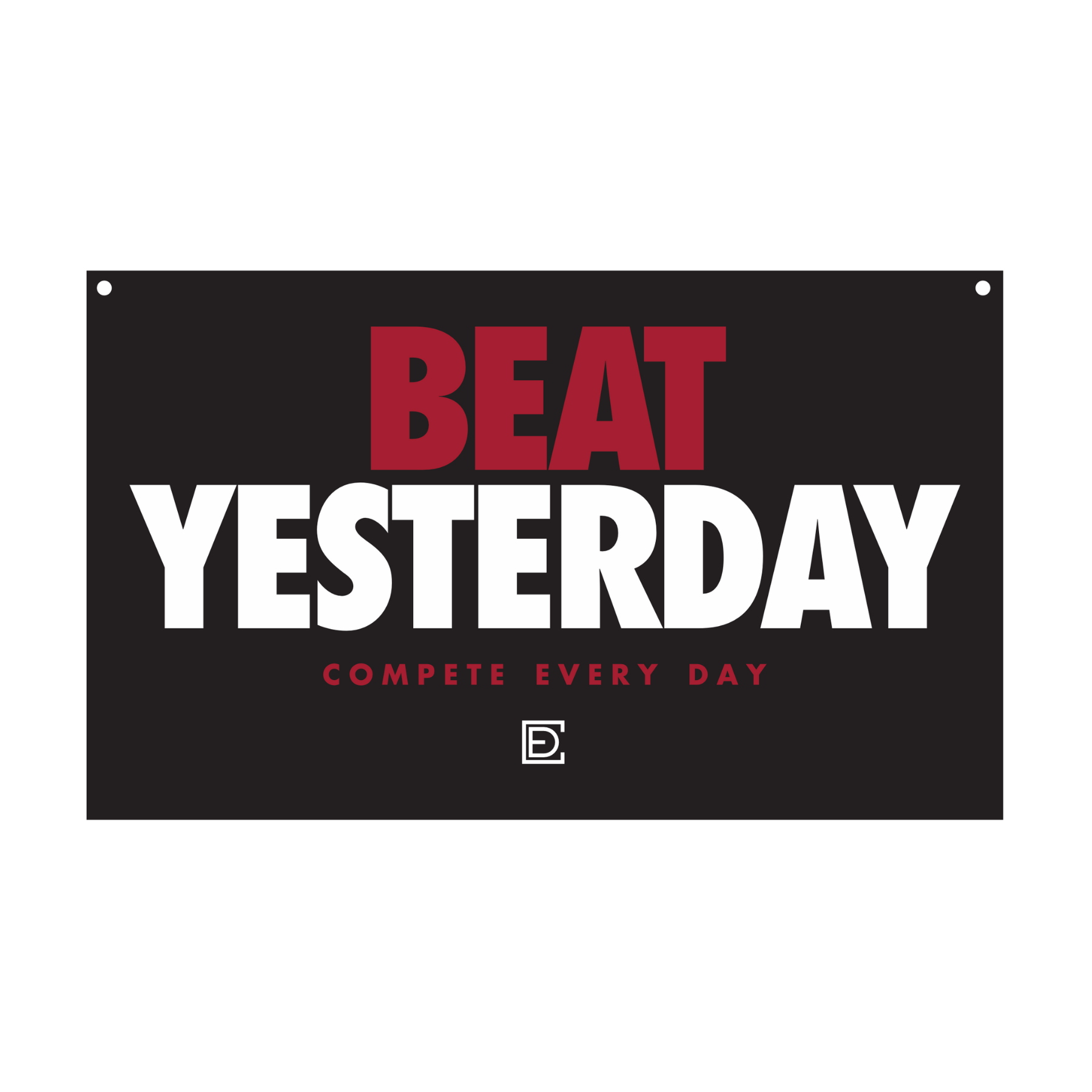 Beat Yesterday Flag - Black