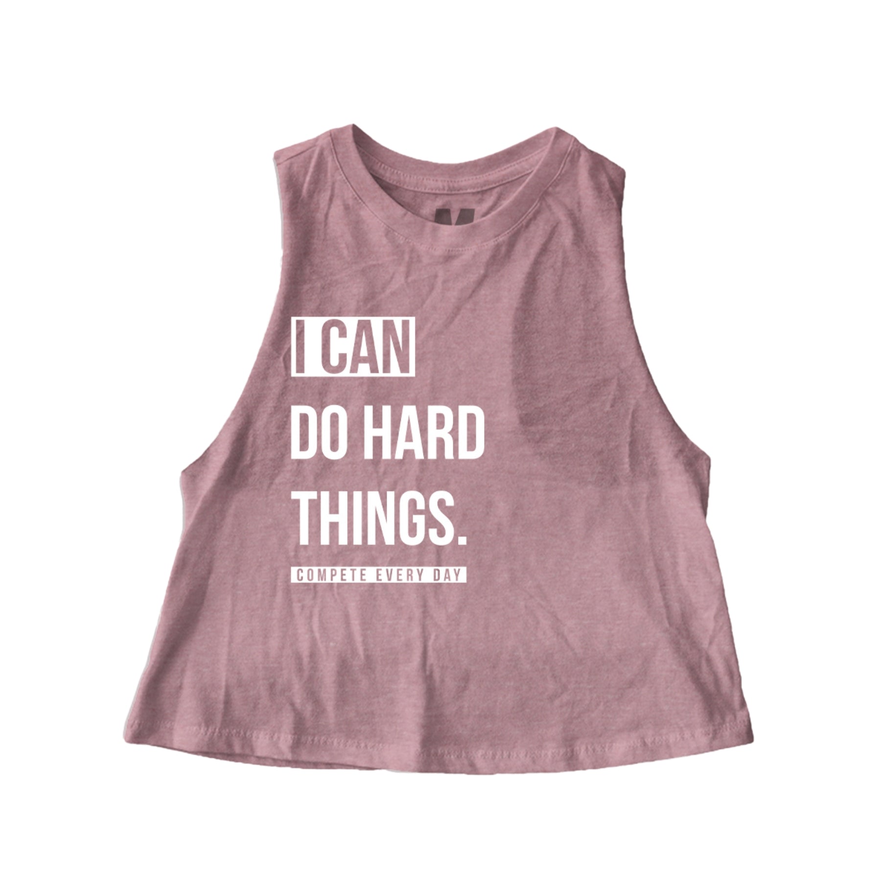 I Can Do Hard Things Women's Crop Racerback Tanktop