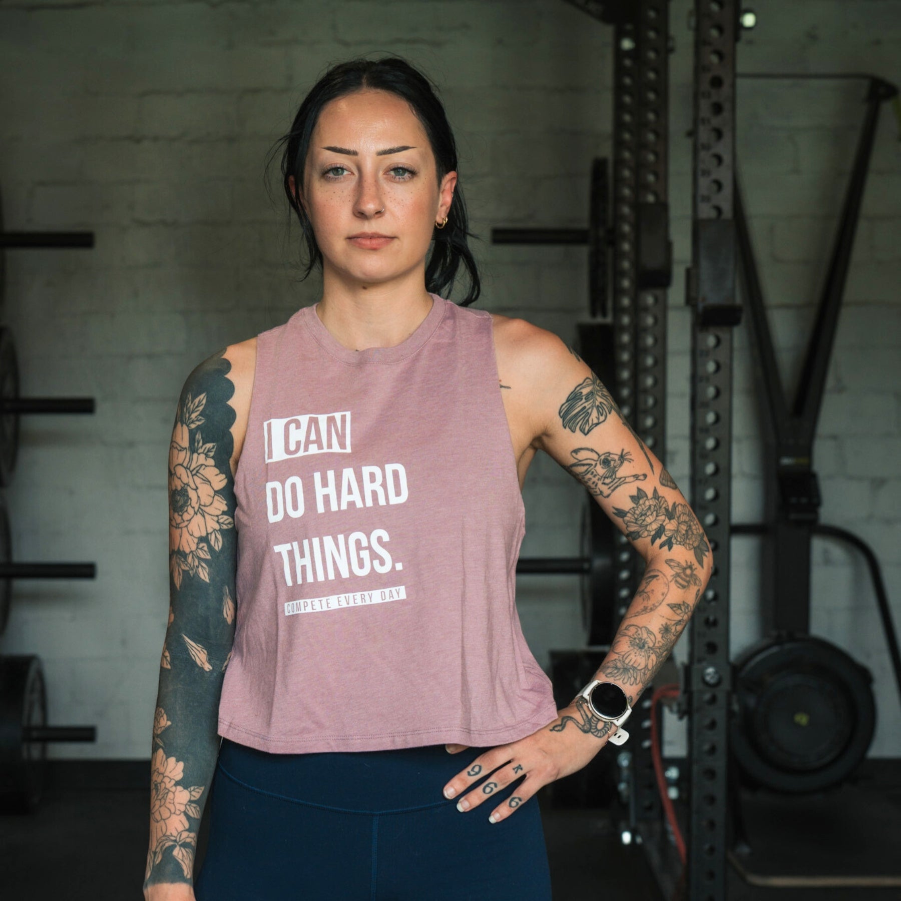 I Can Do Hard things women's crop tank