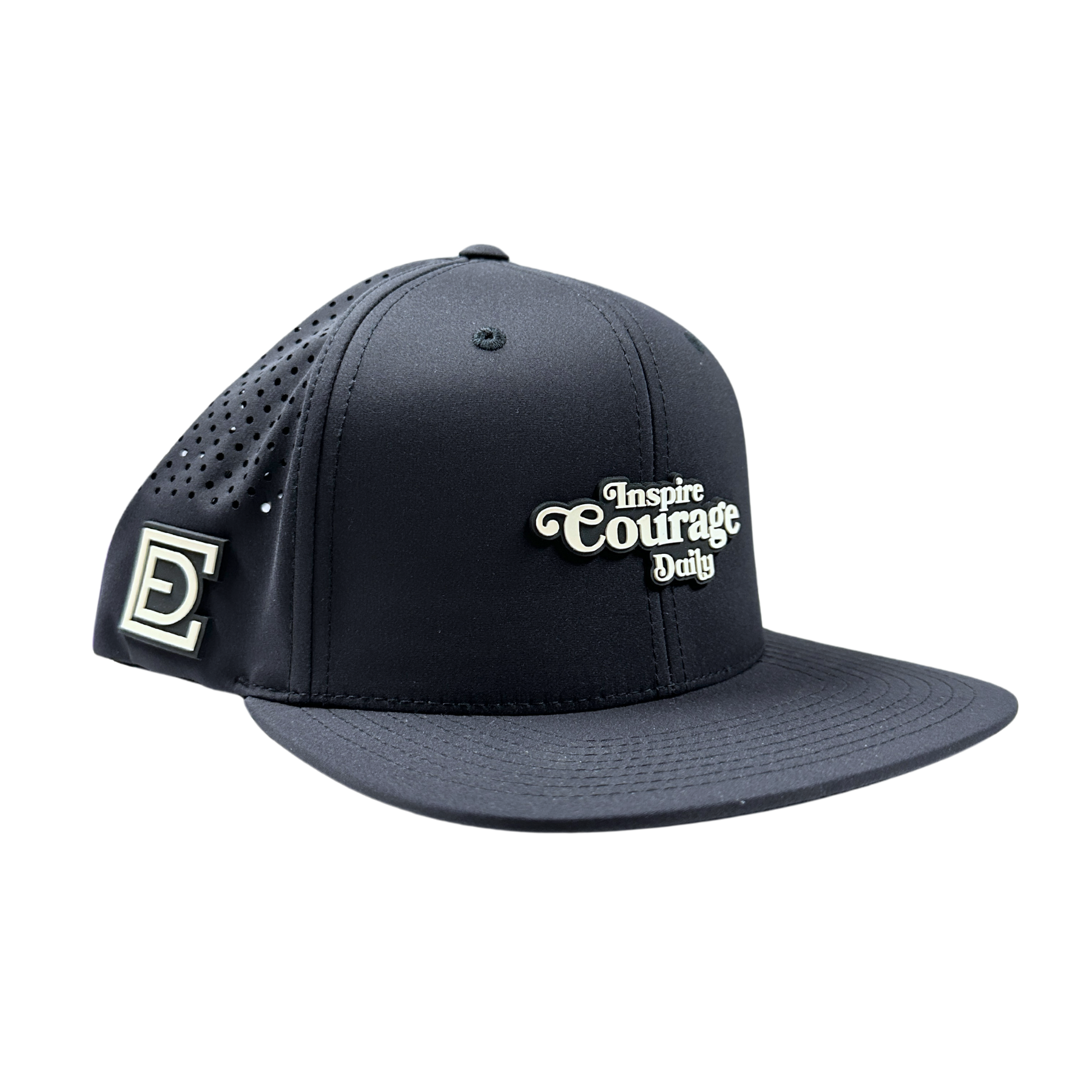 Inspire Courage Daily Black Snapback Hat