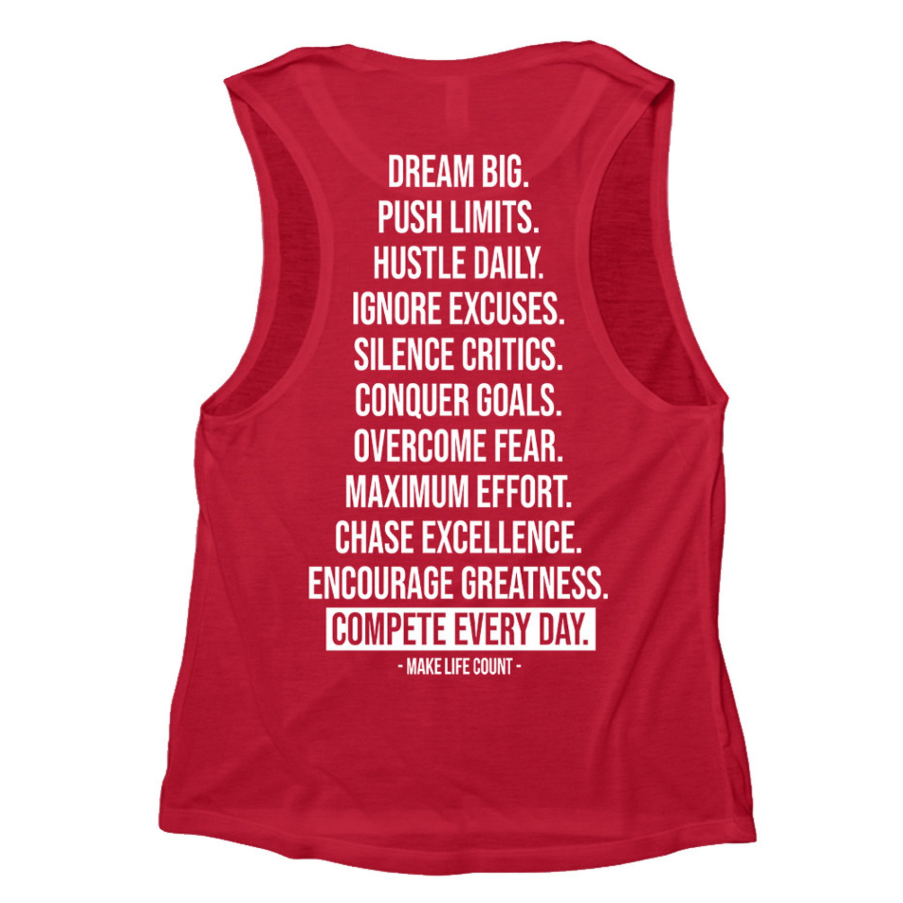 Make Life Count Women's Red Tank