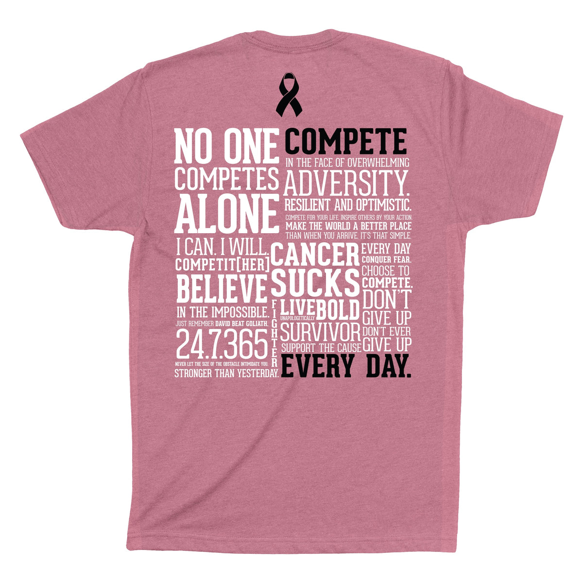 Compete Every Day against Cancer Fundraiser Pink Shirt