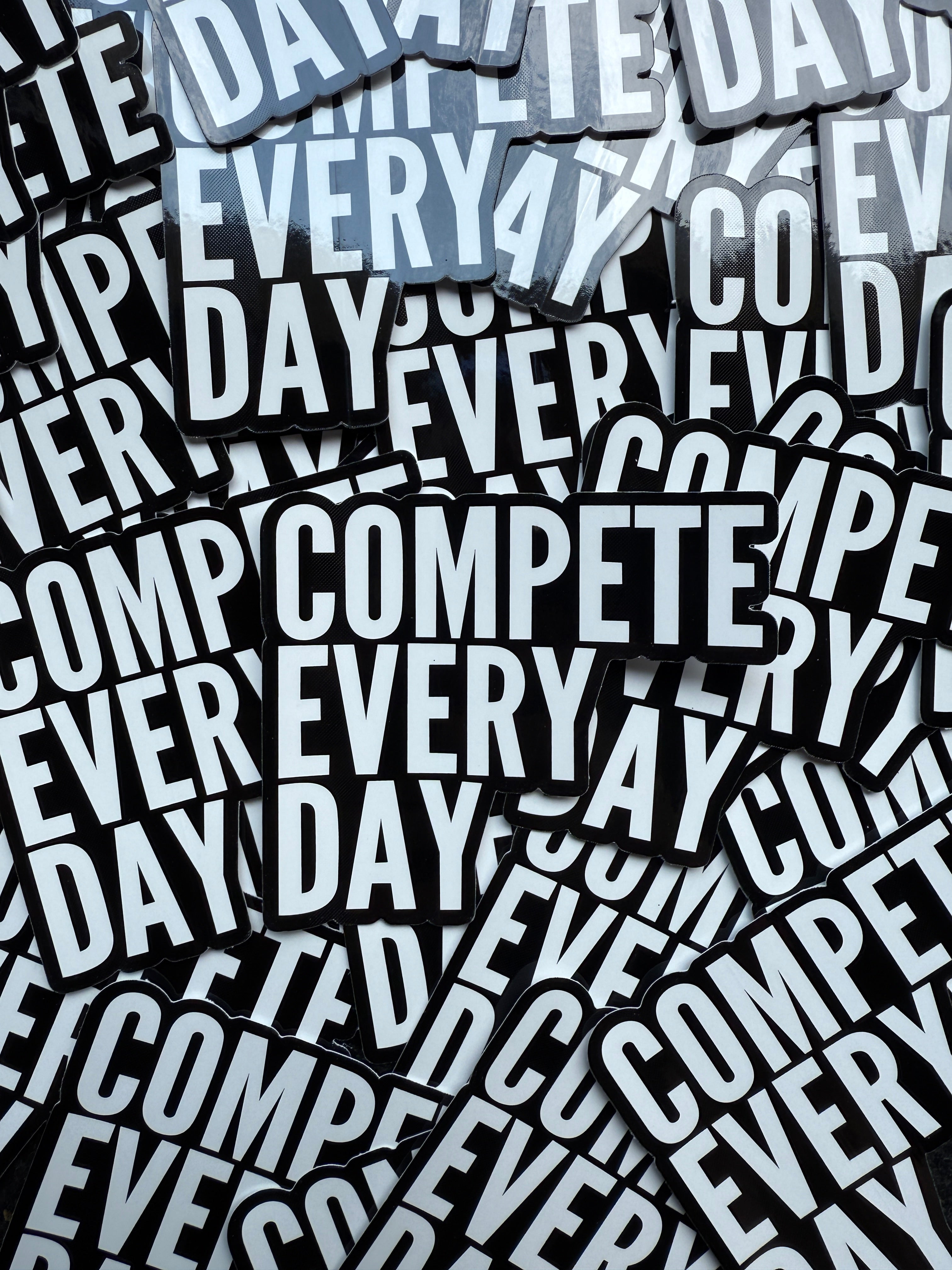 COMPETE EVERY DAY sticker collection