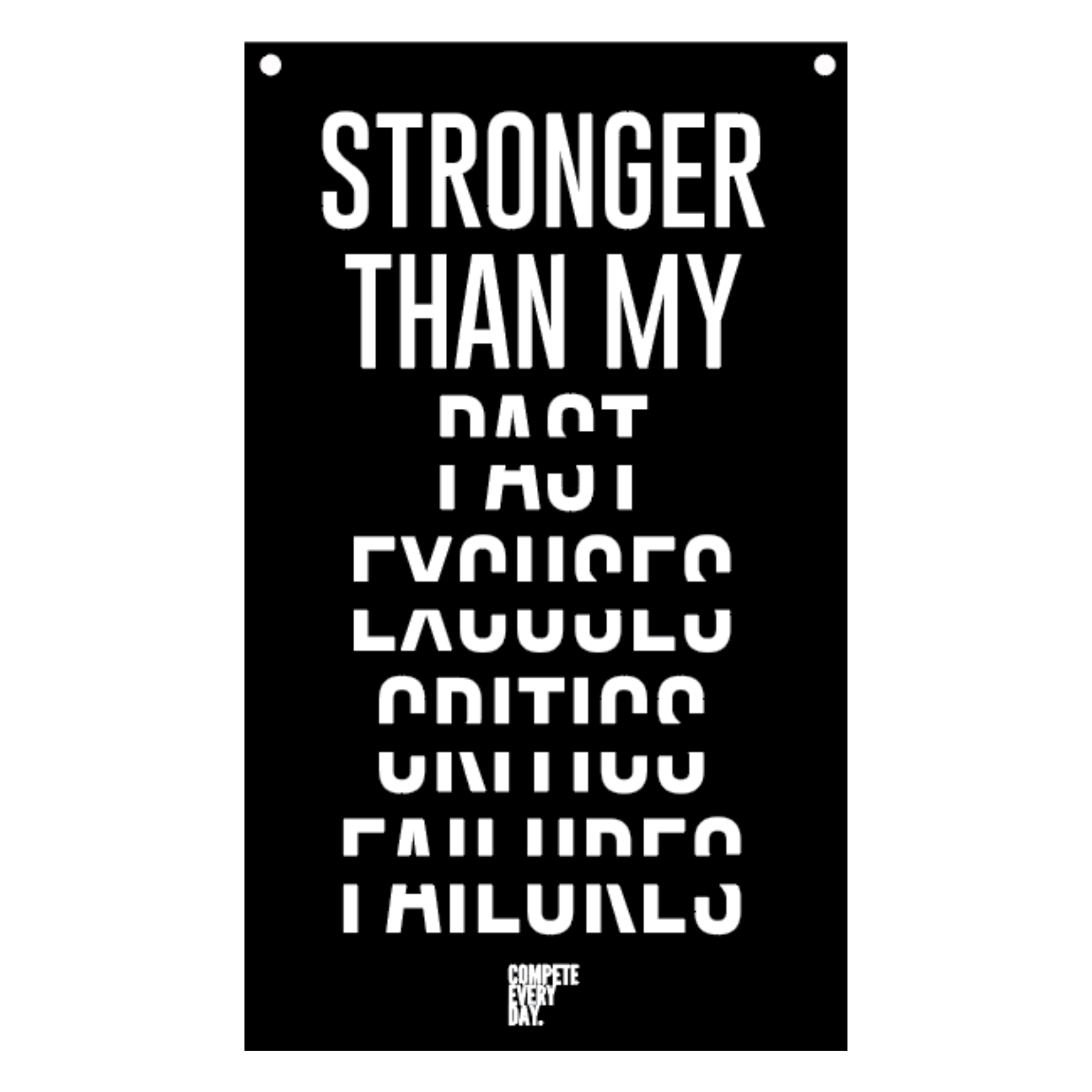 Stronger Than Black Motivational Flag