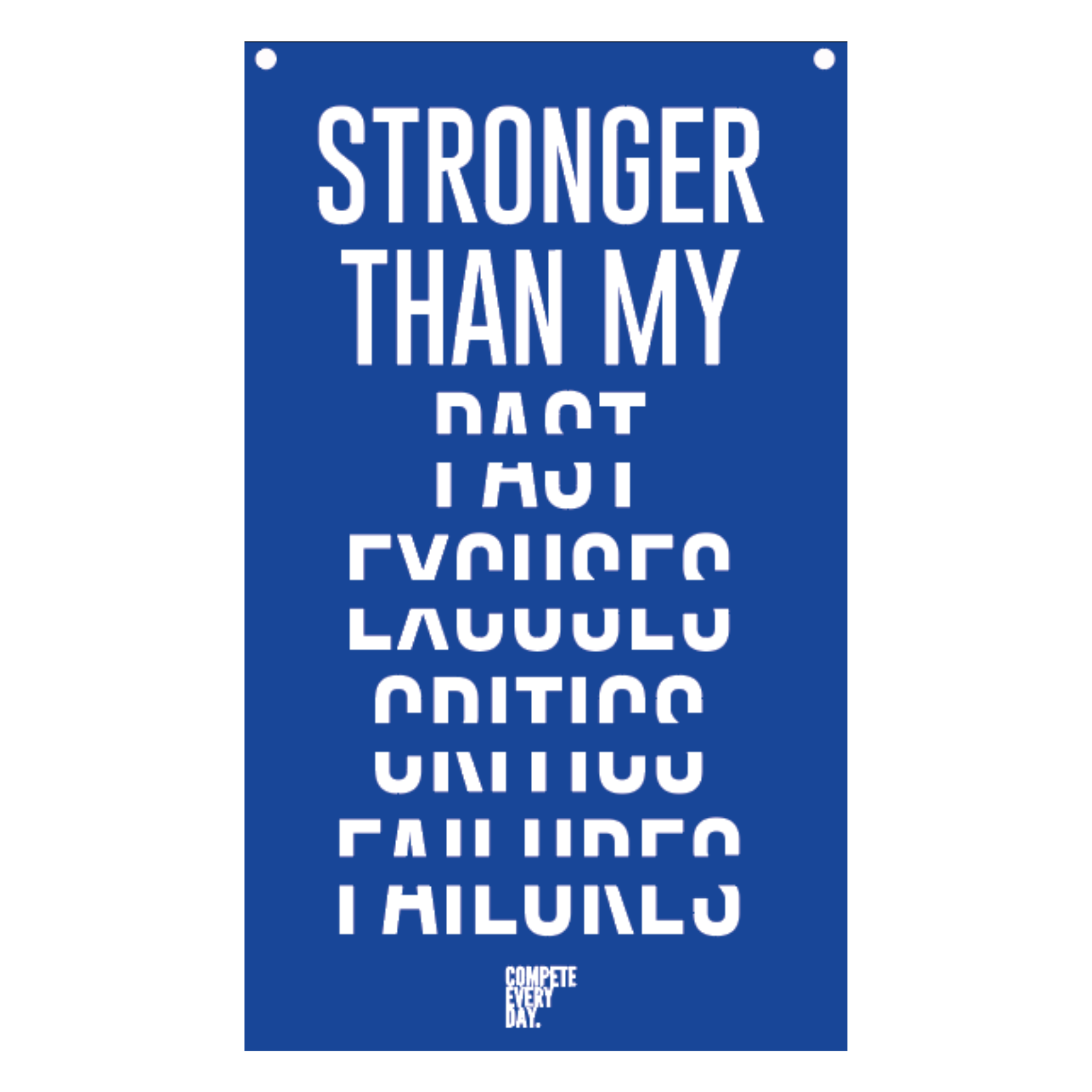 Stronger Than Blue Motivational Flag