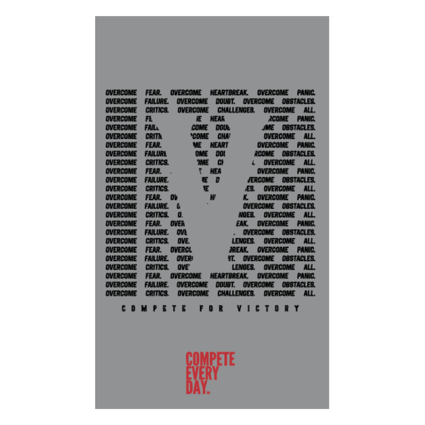 V for Victory Grey Compete Every Day Flag