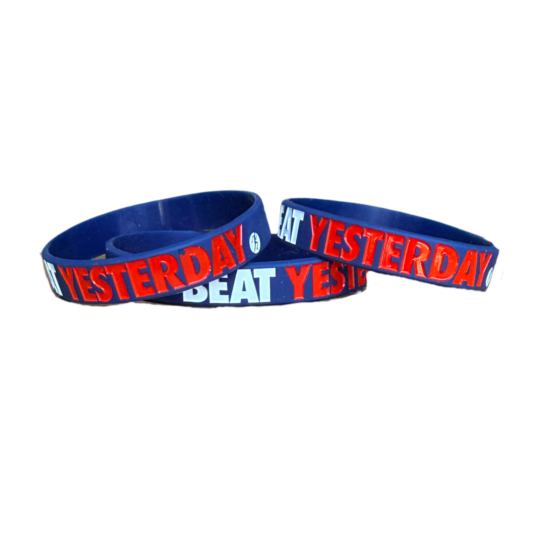 Beat Yesterday navy and red wristband