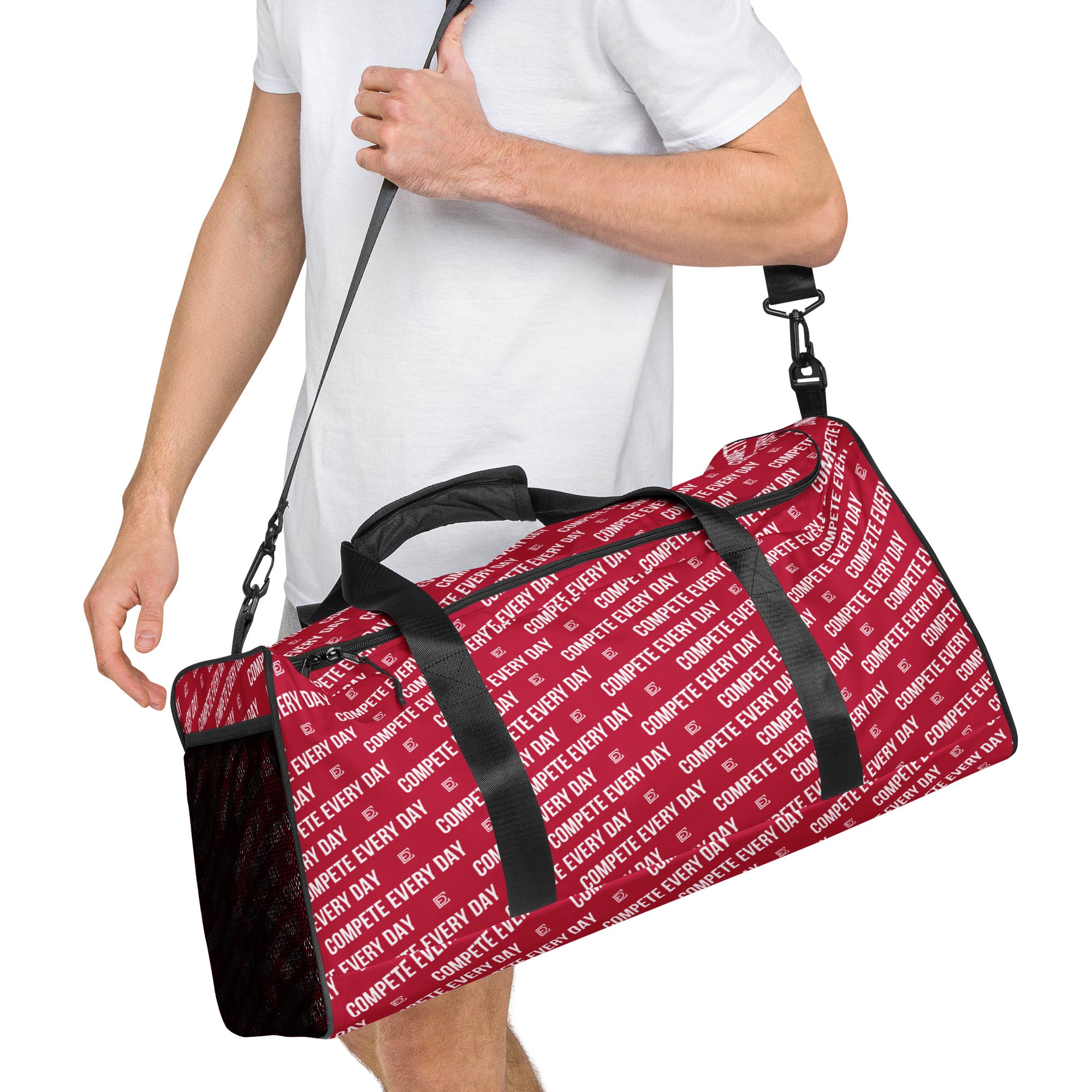 Compete Every Day travel duffel bag