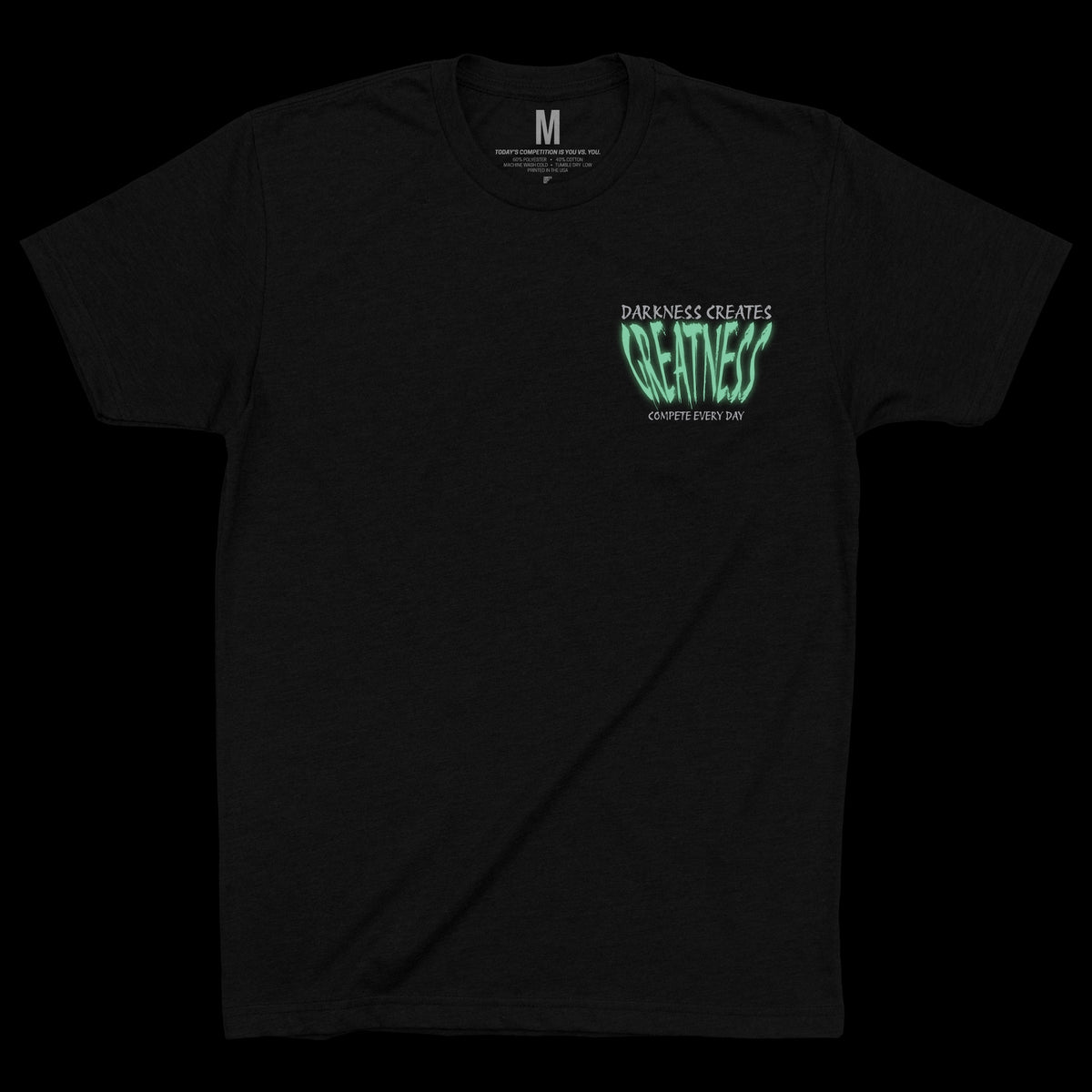 Darkness Creates Greatness Men's Black Shirt Front