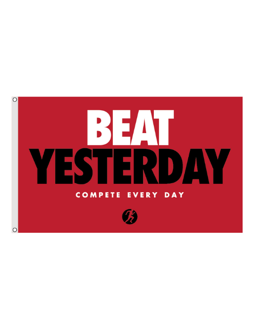 Beat Yesterday Flag - Red