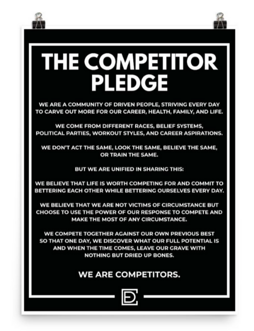 The Competitor Pledge (Poster)