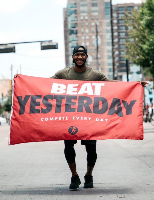 Beat Yesterday Flag - Red