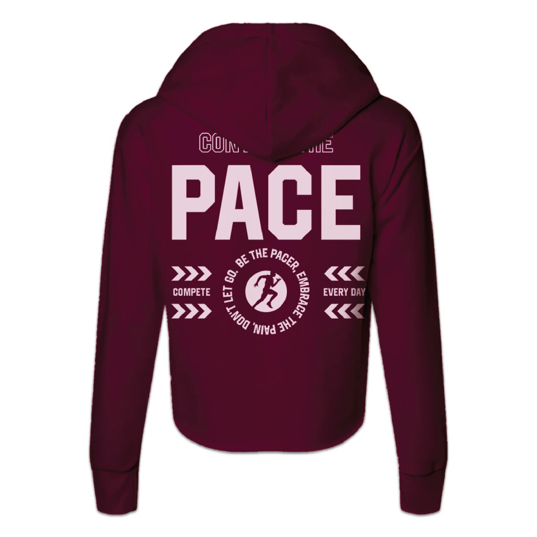 Set The Pace Womens Crop Hoodie