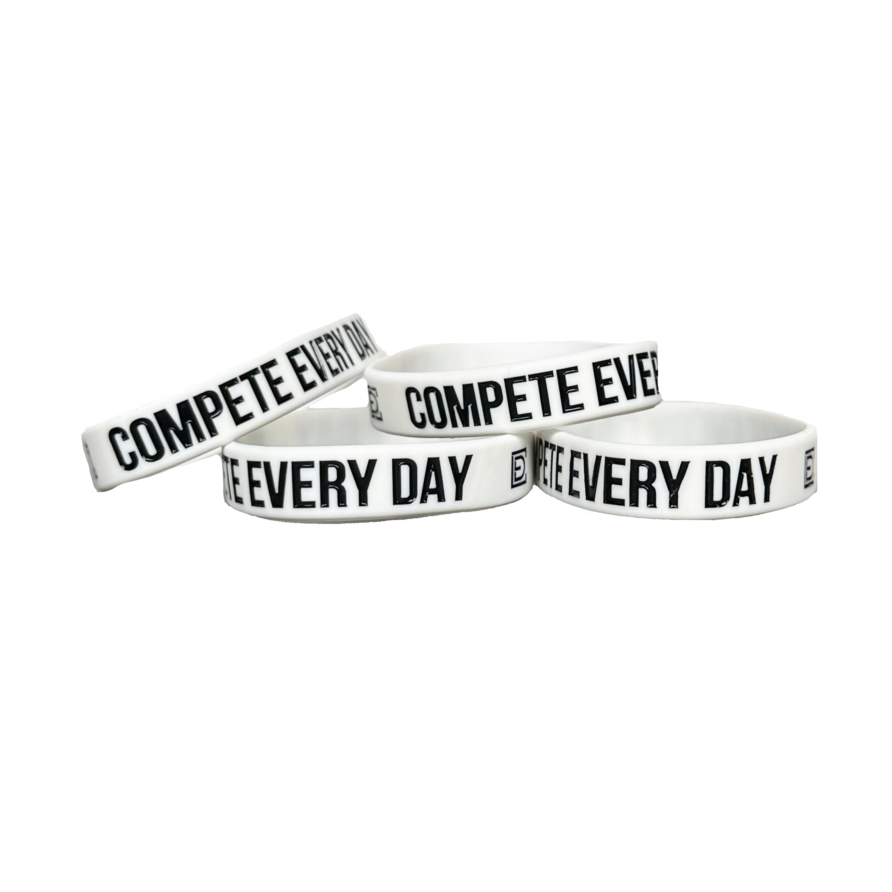 Compete Every Day Wristband - White